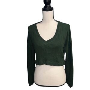 ~Forever 21 Forest Green Ribbed Crop Top